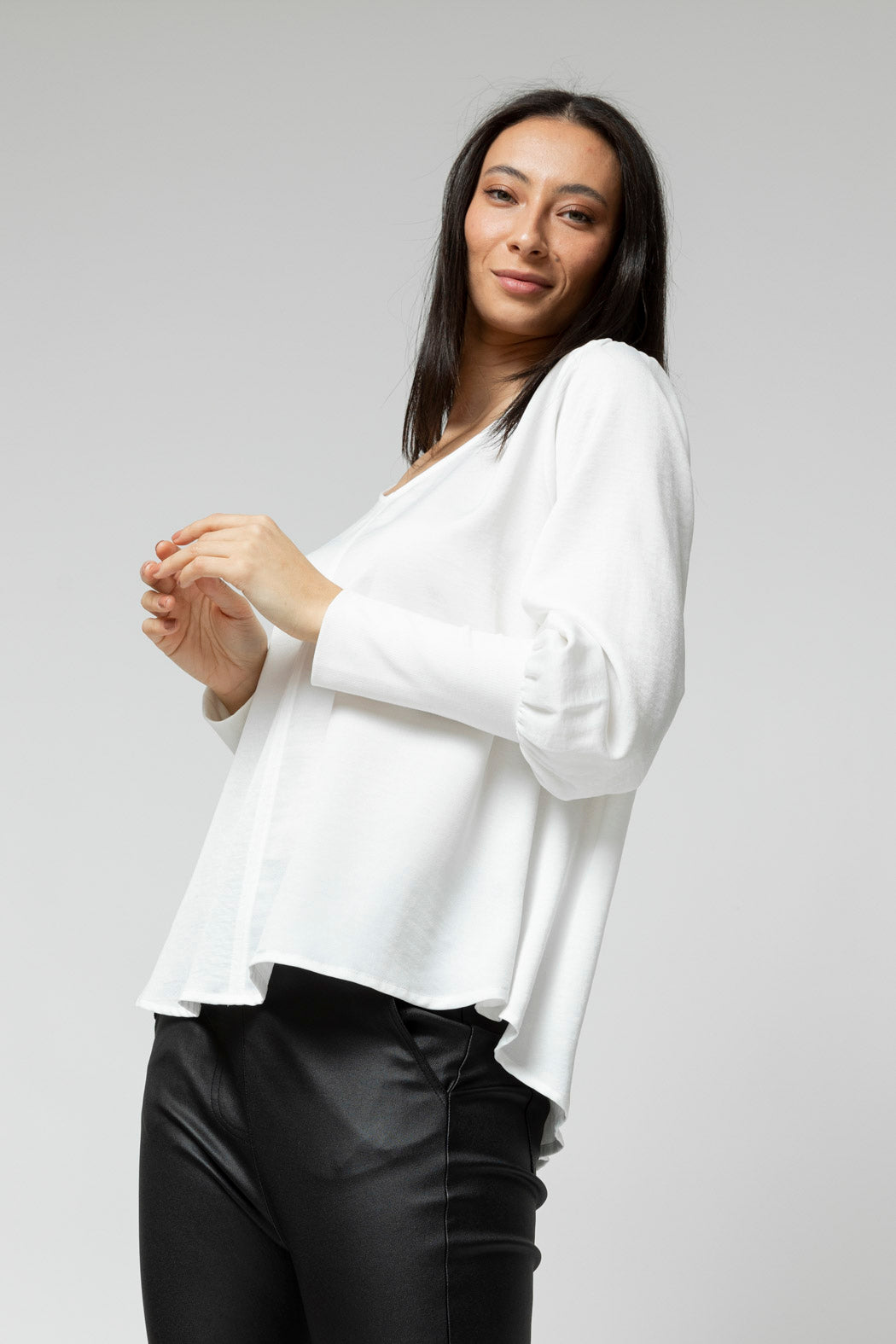 Ivory Reversible Silky Top