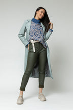 Khaki Waxed Slim Leg Pant- Sale