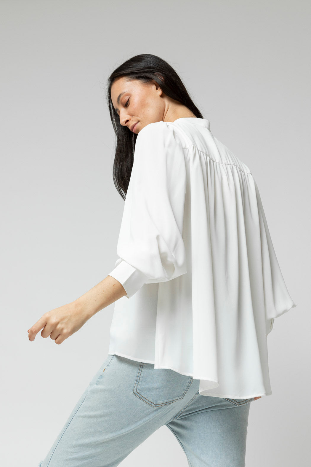 Ivory Gathered Shirt- SALE