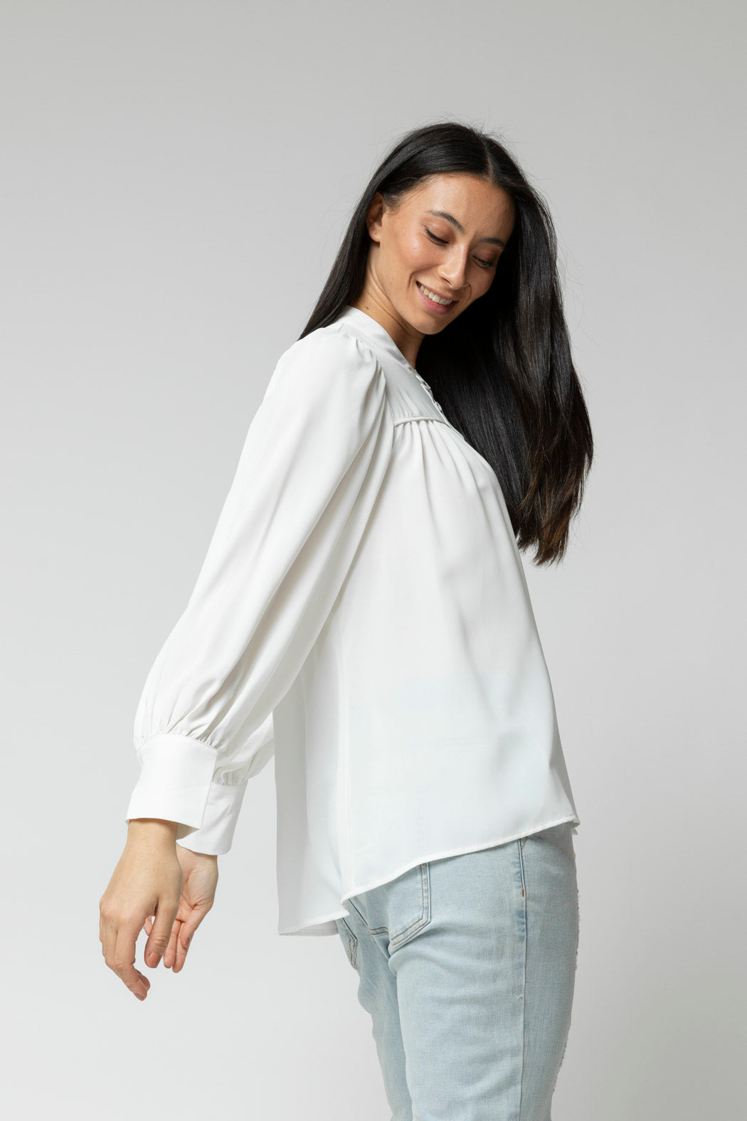 Ivory Gathered Shirt- SALE