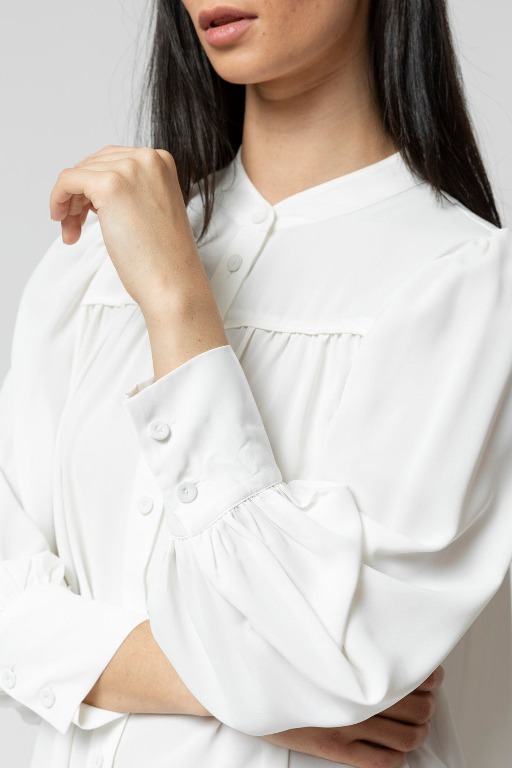Ivory Gathered Shirt- SALE