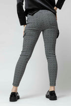 Black White Bengaline Slim Pant