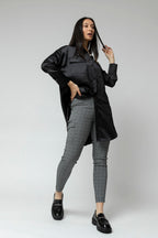 Black White Bengaline Slim Pant