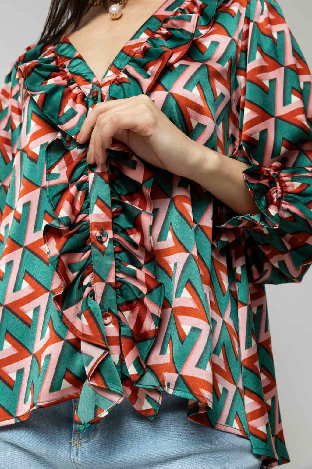 Teal Victoria Blouse