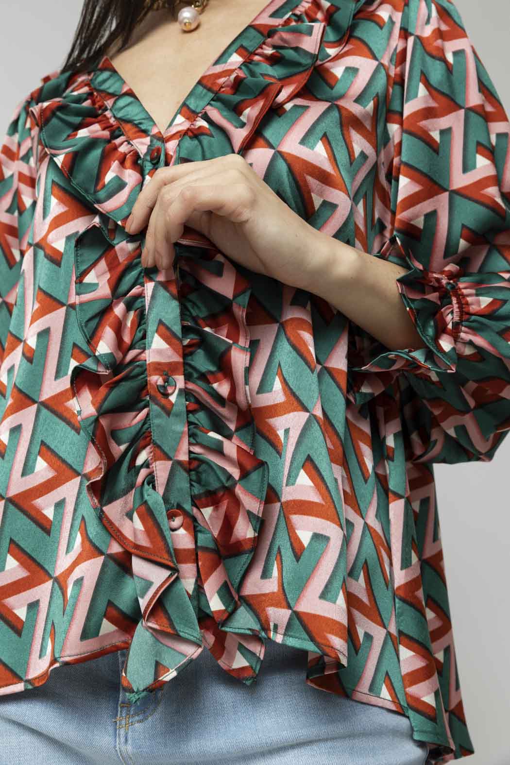 Teal Victoria Blouse