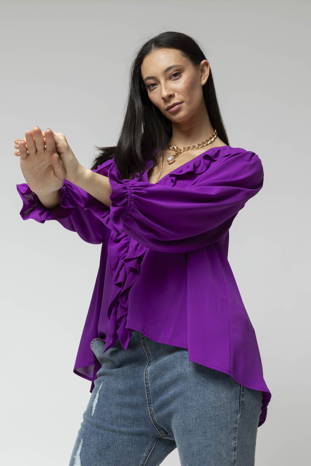 Purple Victoria Blouse