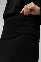 Black Ava Split Skirt