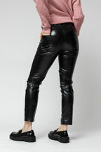 Black Vegan Leather Easy Jean- Sale