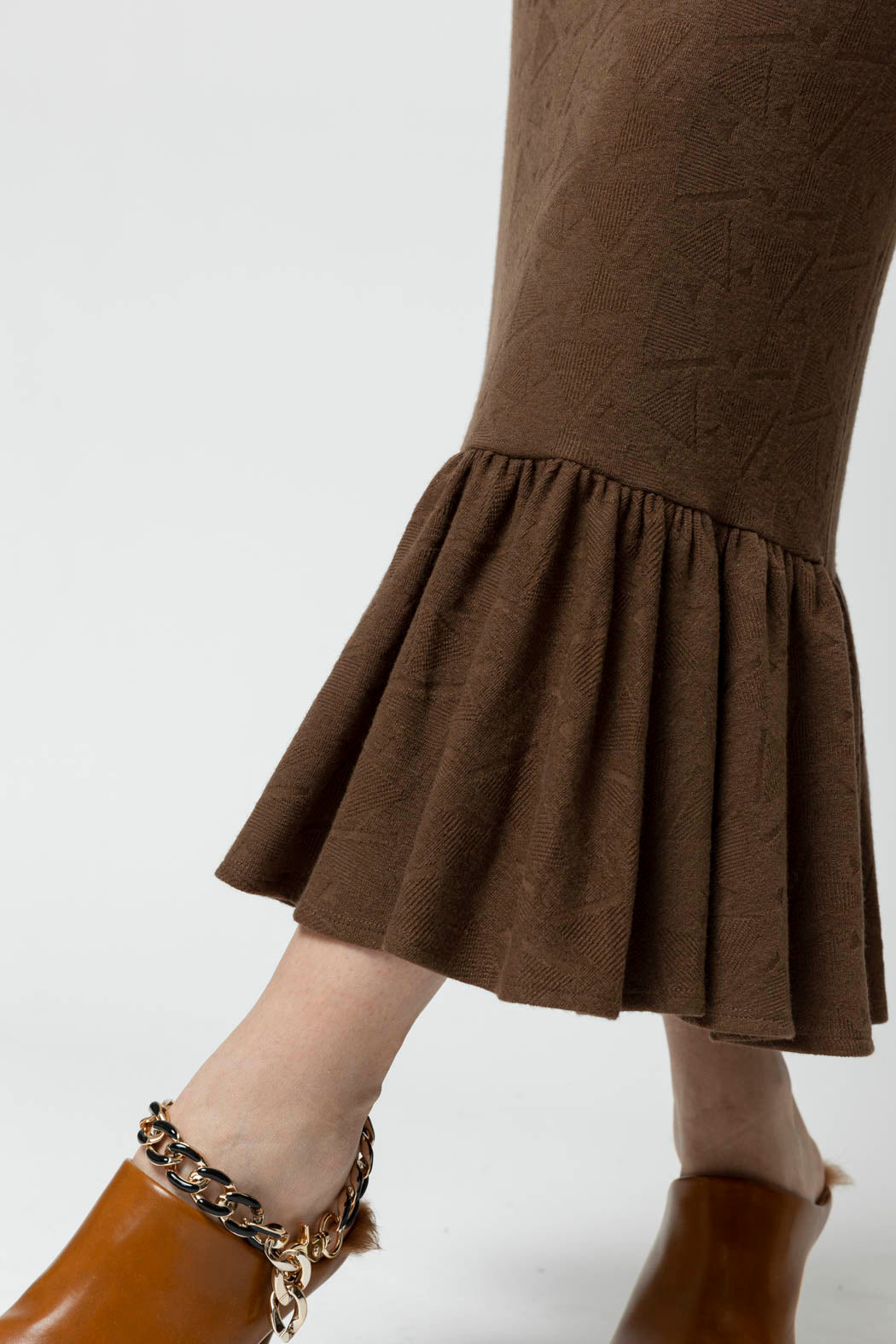 Mocha Frill Skirt- Sale