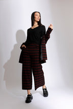 Black Sparkle V Neck Top- Sale