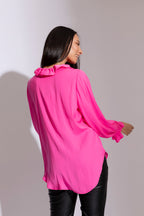 Hot Pink Double Frill Blouse