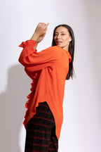 Orange Double Frill Blouse