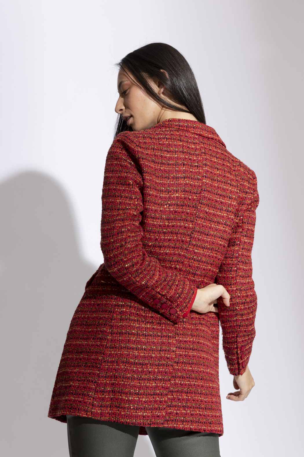 Red Tweed Blazer- Sale