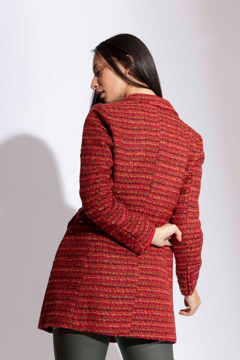 Red Tweed Blazer- Sale