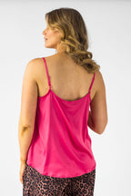 Pink Silky Lace Cami - Final Sale