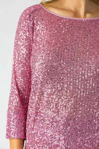 Pink Sequin Raglan Top - Sale