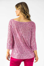 Pink Sequin Raglan Top - Sale