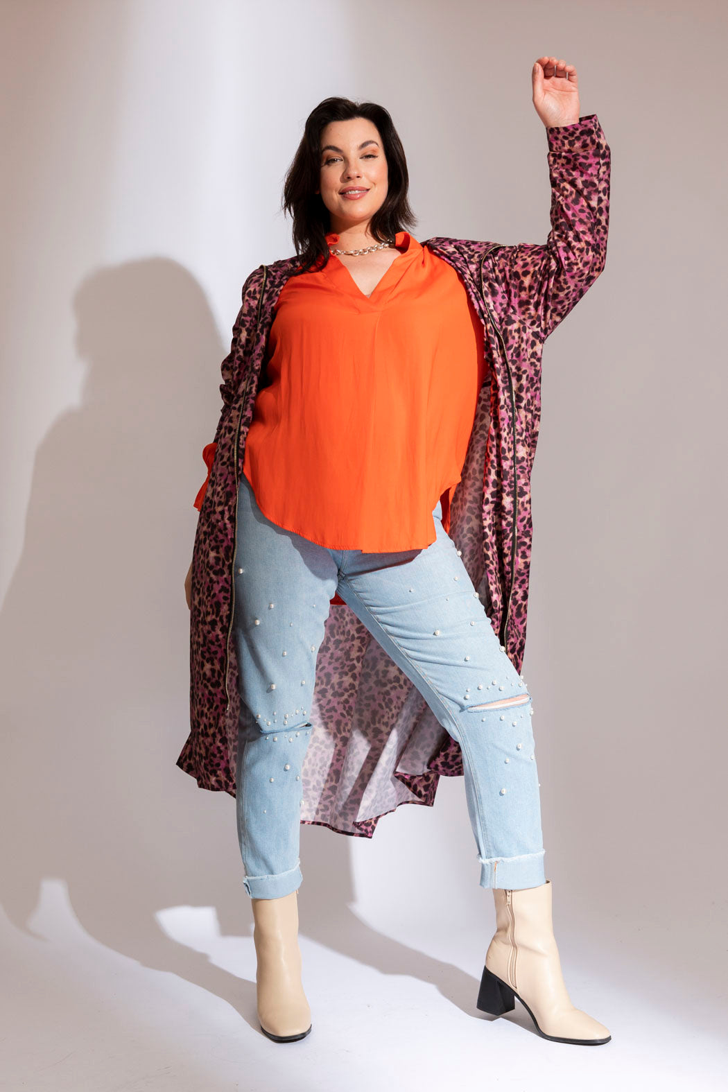 Orange Femme Blogger Shirt