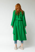 Green Twill Trench Coat