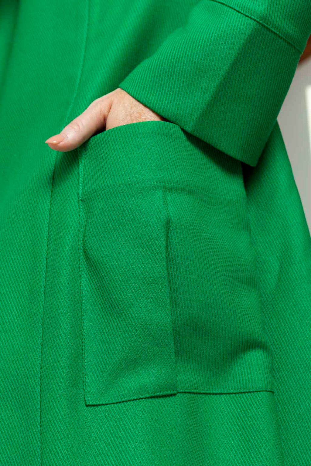 Green Twill Trench Coat