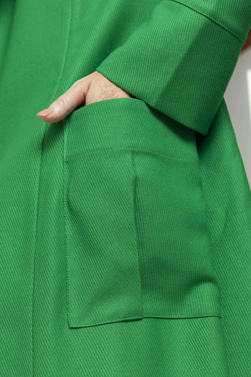 Green Twill Trench Coat