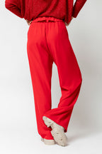 Red Euro Paperbag Pant