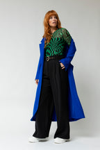 Green/black Mesh Basic Top
