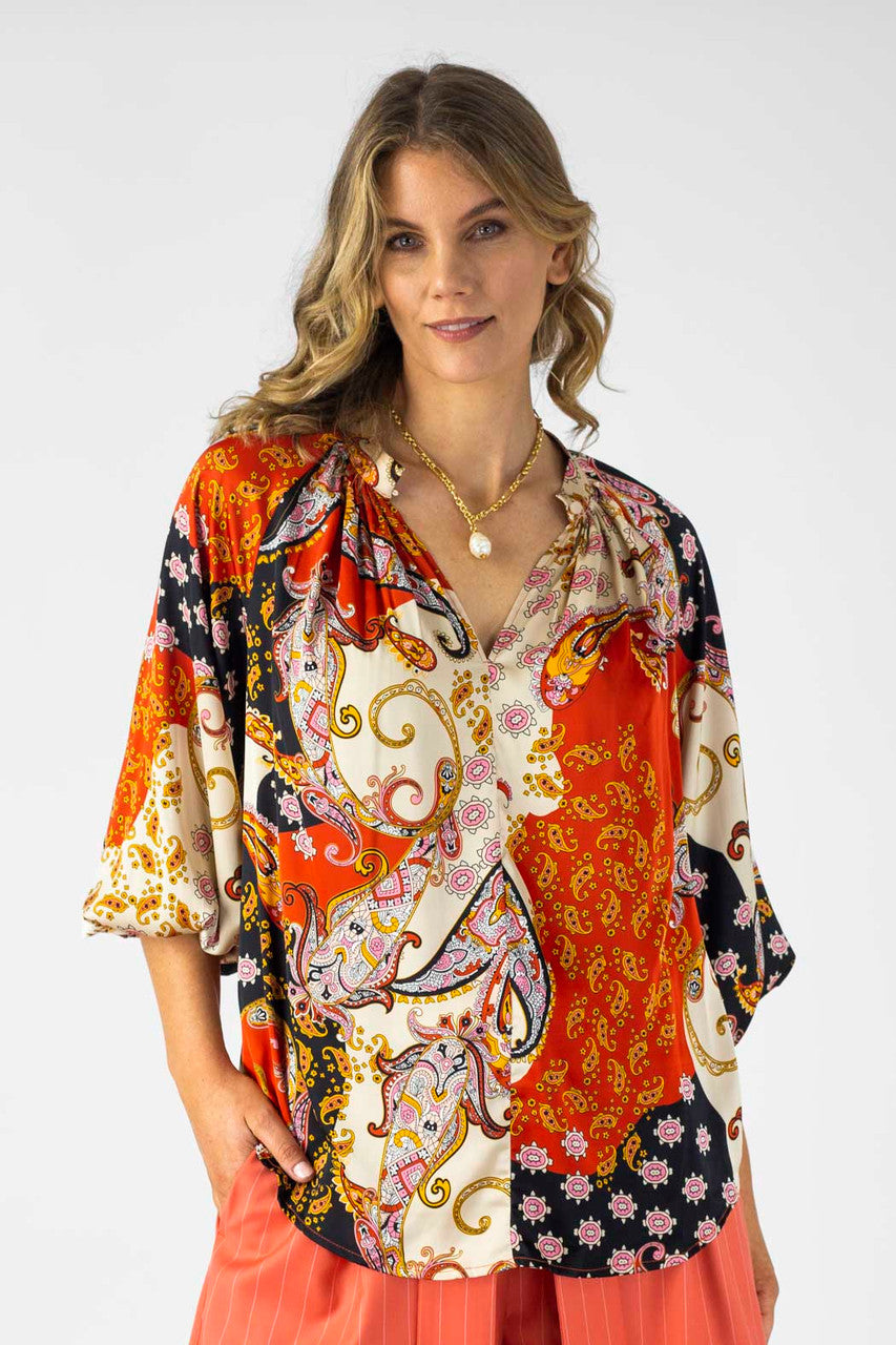 Paisley Silky Bailey Blouse - Sale
