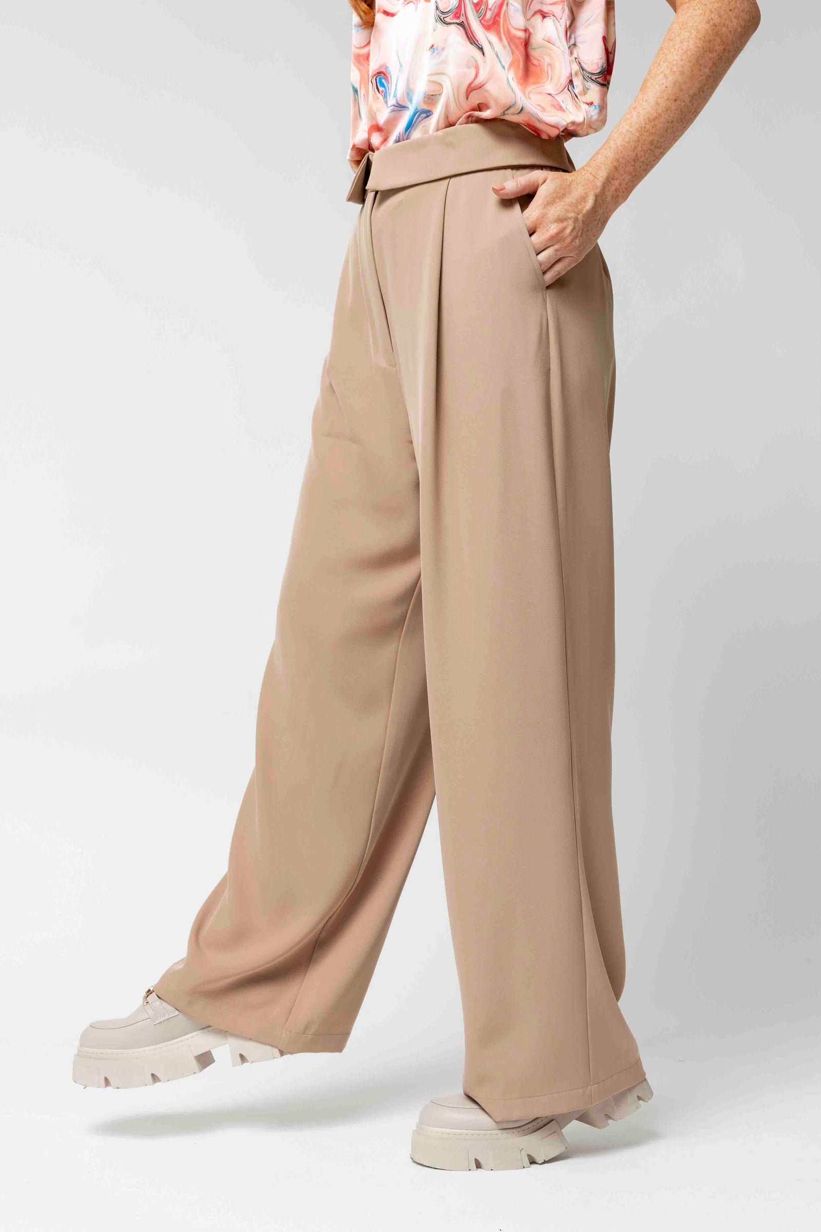 Taupe Paperbag Pants