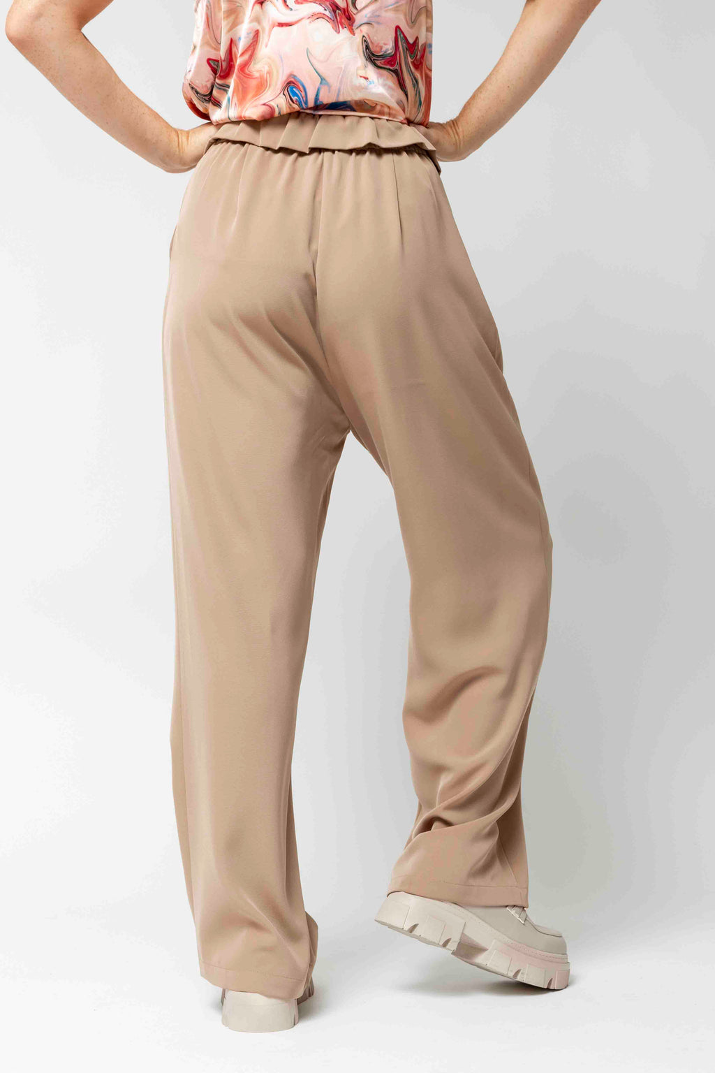 Taupe Paperbag Pants
