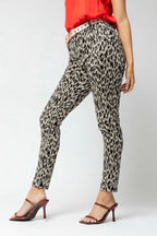 Black Animal Slim Leg Pant