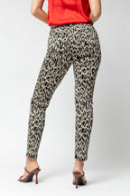 Black Animal Slim Leg Pant