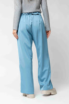 Blue Shimmer Paperbag Pants