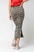 Black Animal Ponte Miracle Skirt