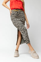 Black Animal Ponte Miracle Skirt