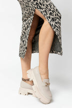 Black Animal Ponte Miracle Skirt