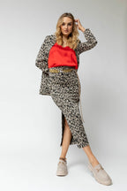 Black Animal Ponte Miracle Skirt