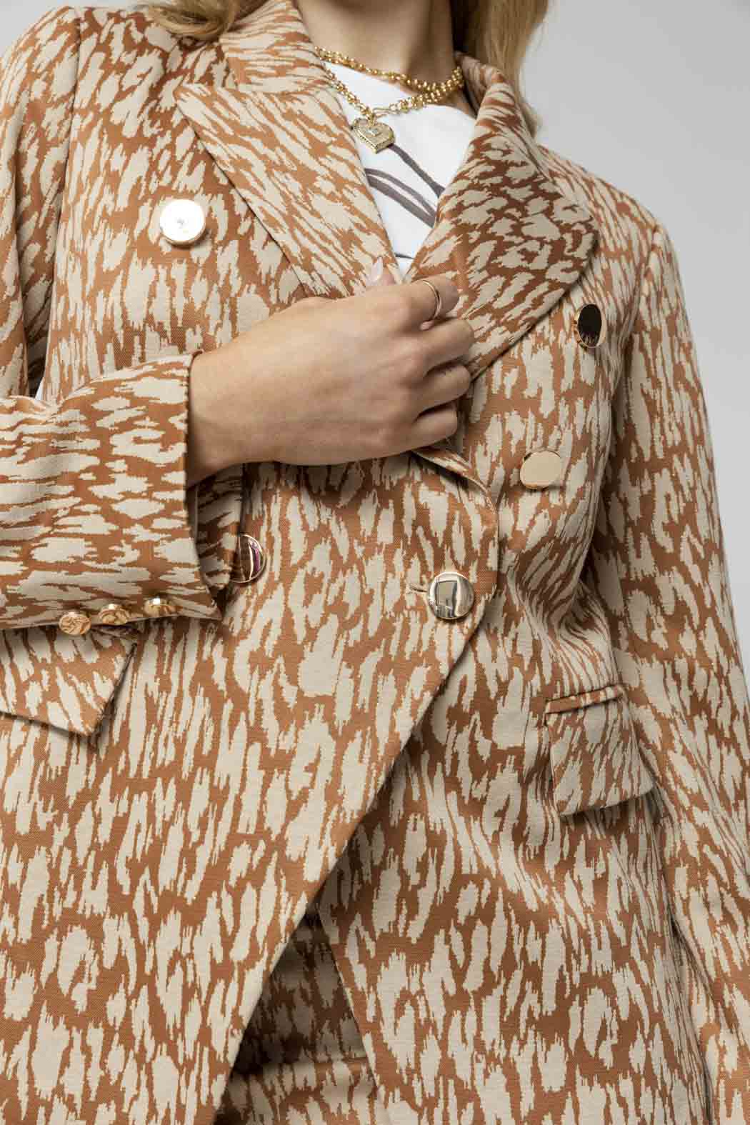 Tan Animal Sisca Blazer