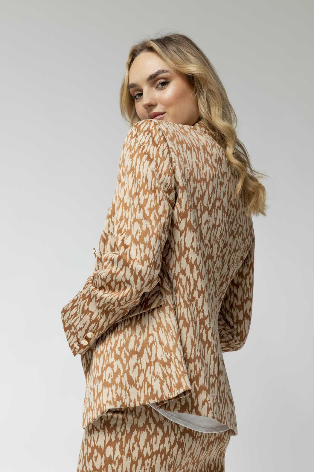 Tan Animal Sisca Blazer