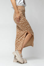 Tan Animal Ponte Miracle Skirt