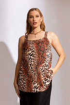 Tan Animal Wide Strap Cami