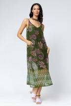 Khaki Chiffon Strappy Dress - Final Sale