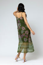 Khaki Chiffon Strappy Dress - Final Sale