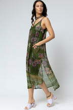 Khaki Chiffon Strappy Dress - Final Sale