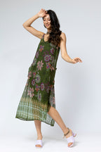 Khaki Chiffon Strappy Dress - Final Sale