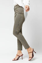 Gold Boxy Ponte Slim Leg Pant