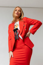 Ponte Sisca Blazer In Red