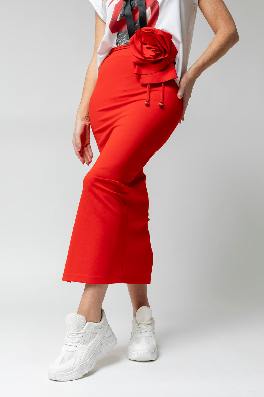 Red Ponte Miracle Skirt