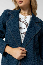 Mid Chambray Animal Trench Coat