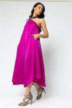 Magenta One Shoulder Dress - Sale